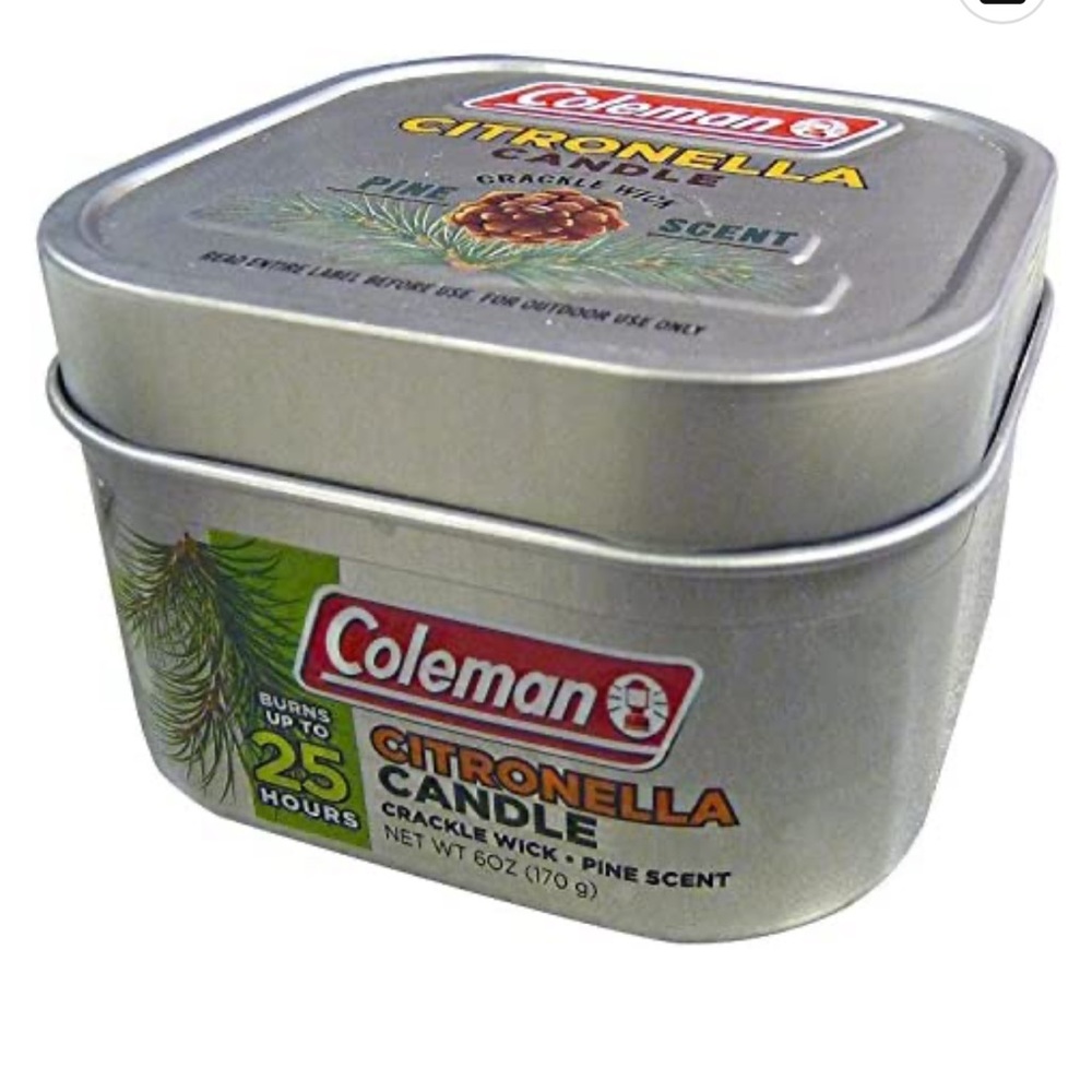 Coleman Scented Citronella Candle with Wooden Crackle Wick - 6 oz Tin